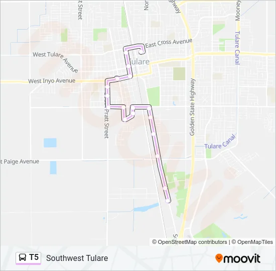 T5 Bus Line Map