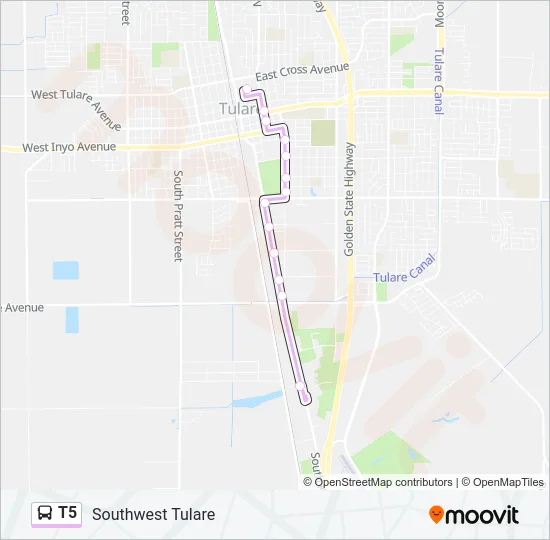T5 Bus Line Map