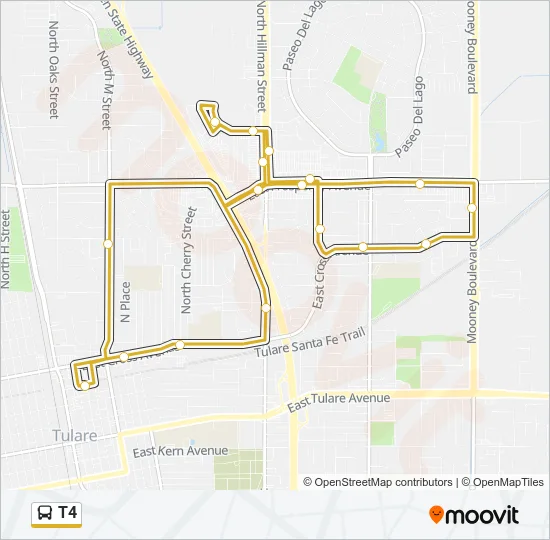 T4 Bus Line Map