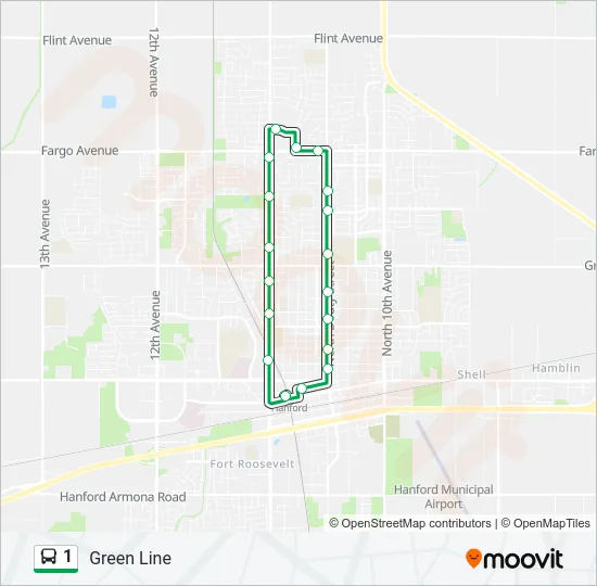 1 Bus Line Map