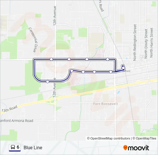 6 Bus Line Map