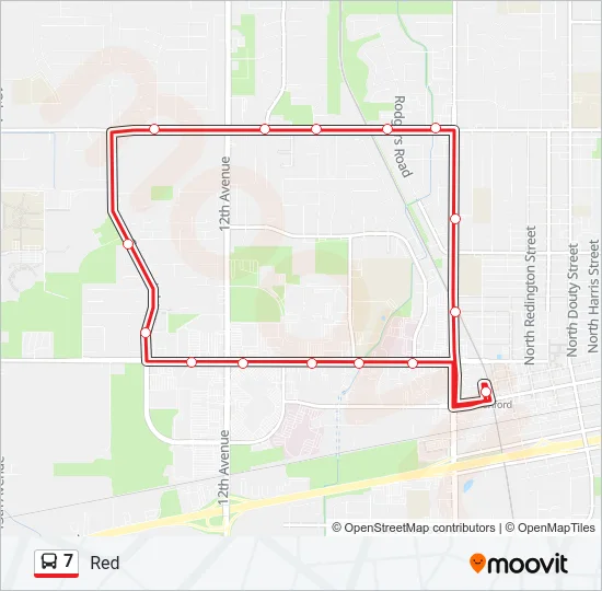 7 Bus Line Map