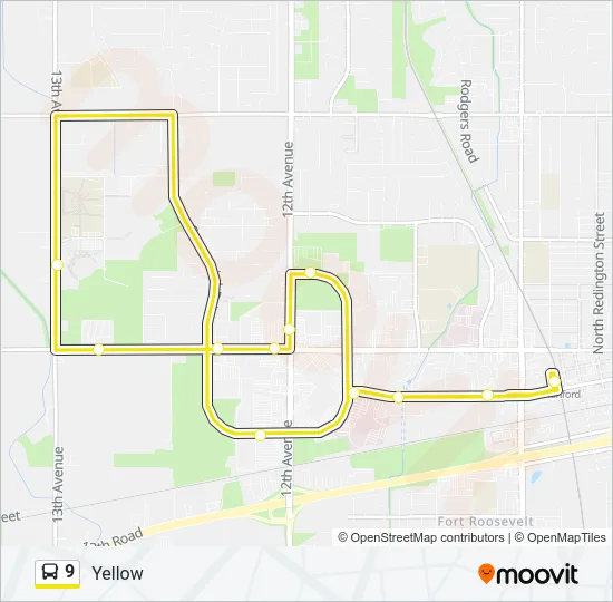 9 Bus Line Map