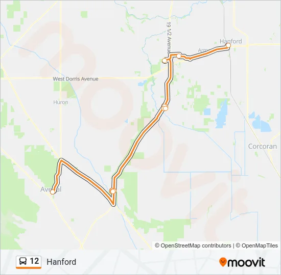 12 Bus Line Map