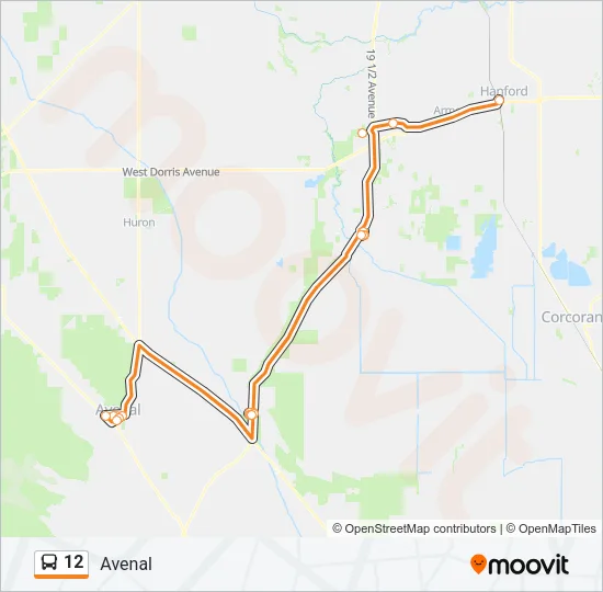 12 Bus Line Map