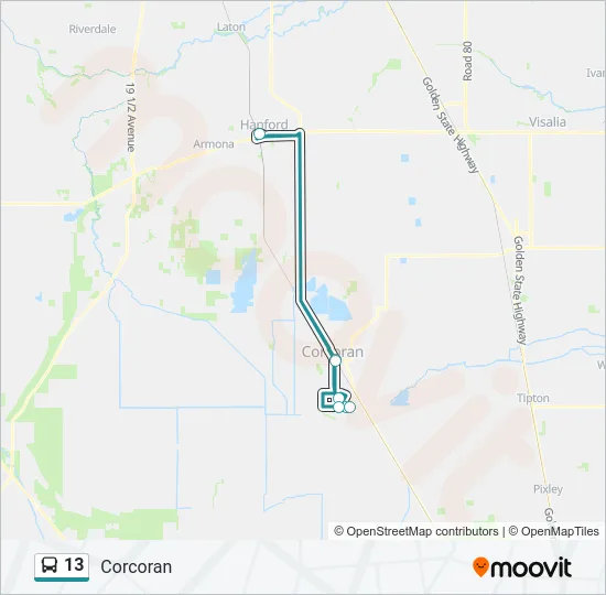 13 Bus Line Map