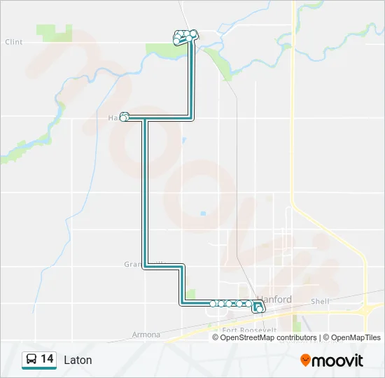 14 Bus Line Map