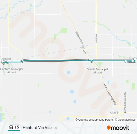 15 Bus Line Map