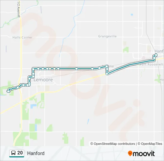 20 Bus Line Map