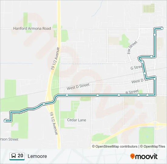 20 Bus Line Map