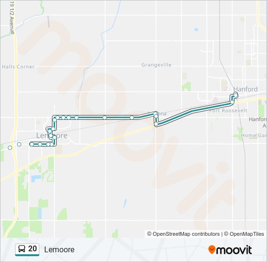 20 Route Schedules, Stops & Maps Lemoore (Updated)
