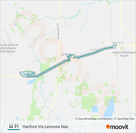 21 Bus Line Map