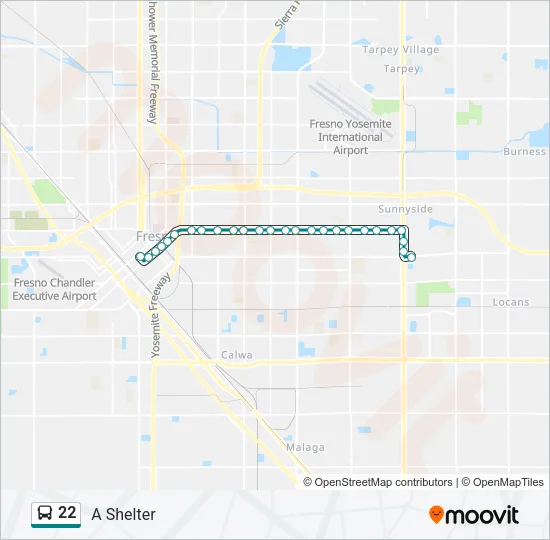 22 Bus Line Map