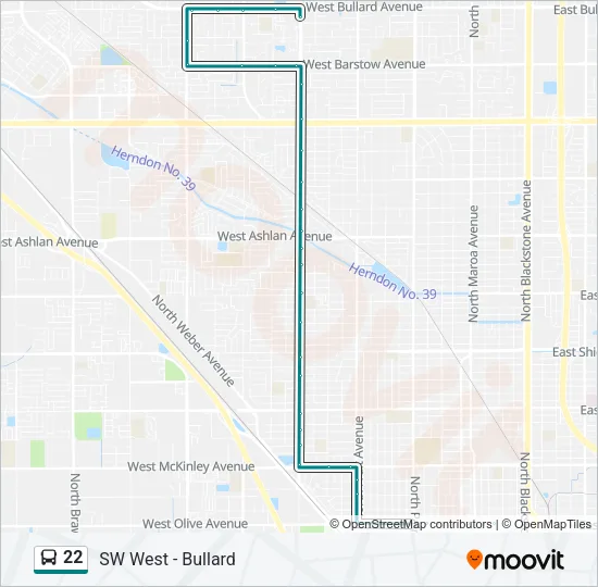 22 Bus Line Map