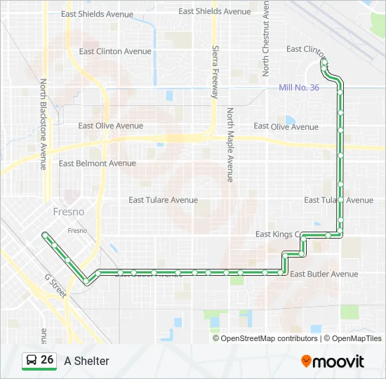 26 Bus Line Map