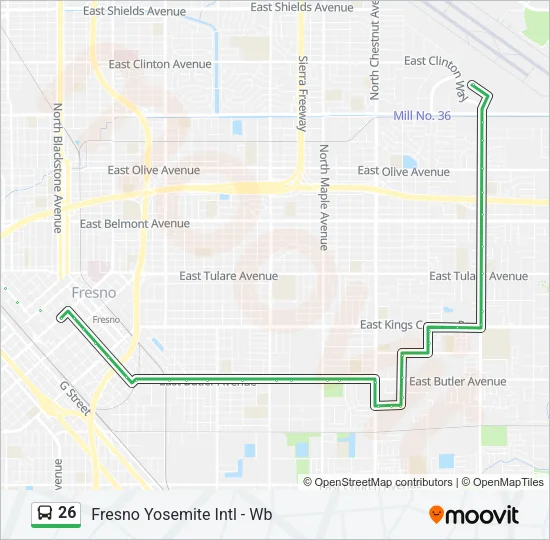 26 Bus Line Map