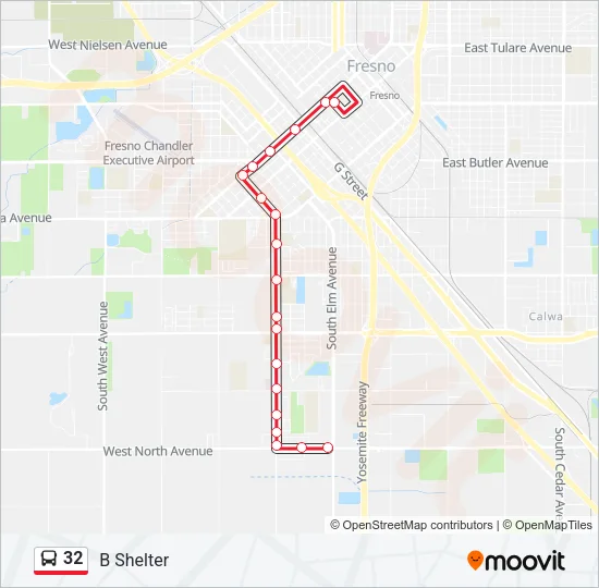 32 Bus Line Map