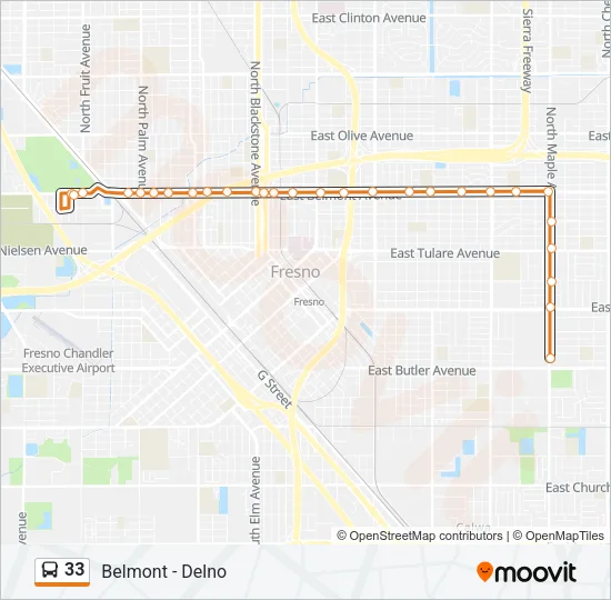 33 Bus Line Map