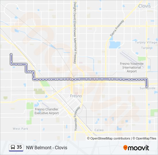 Mapa de 35 de autobús