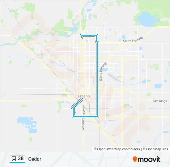 38 Bus Line Map