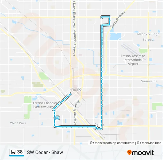 38 Bus Line Map