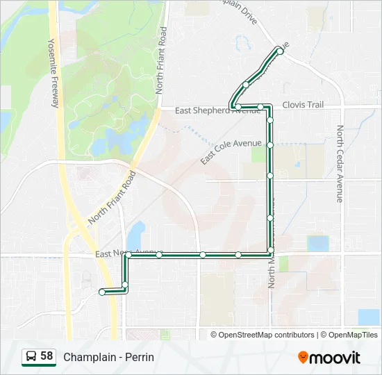 58 Bus Line Map