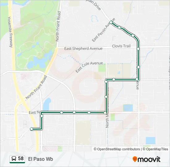 58 Bus Line Map