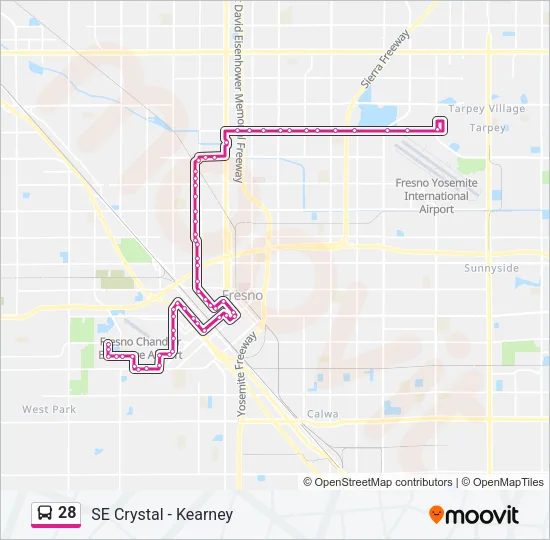 28 Bus Line Map