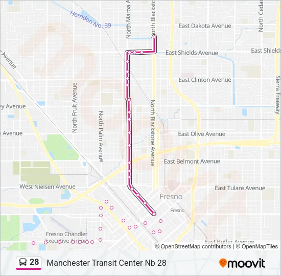 28 Bus Line Map