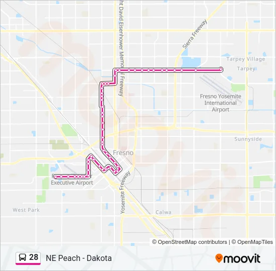 28 Bus Line Map