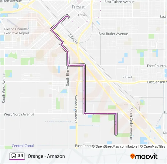 34 Bus Line Map