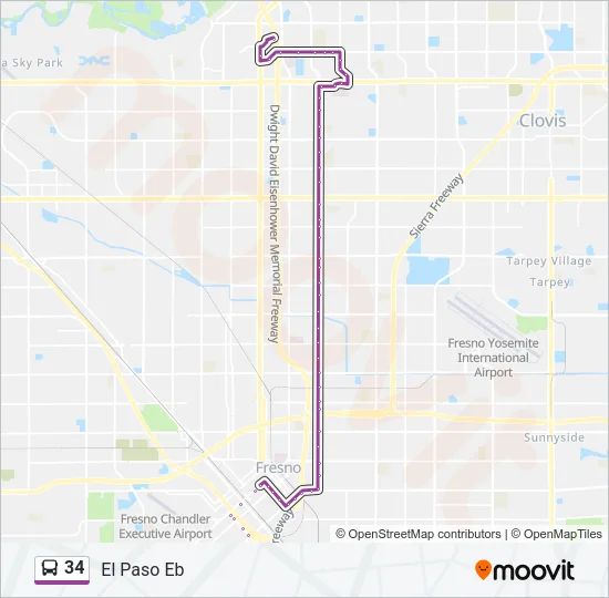 34 Bus Line Map