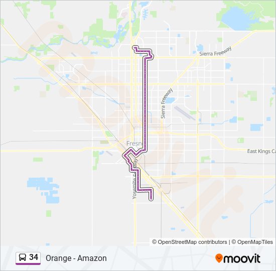 34 Route: Schedules, Stops & Maps - Orange -  (Updated)