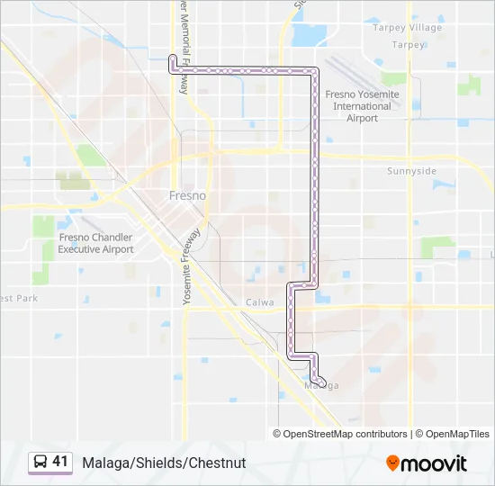 41 Bus Line Map