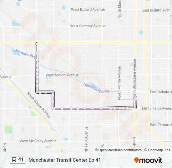 41 Bus Line Map