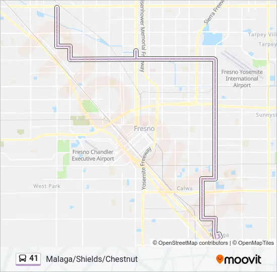 41 Bus Line Map