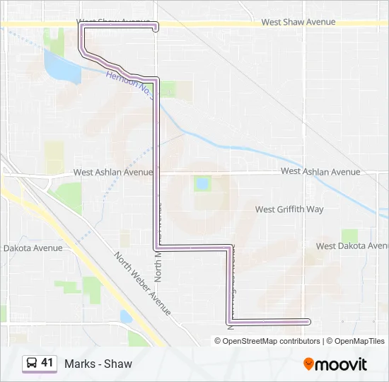 Fax Bus Routes Map 41 Route: Schedules, Stops & Maps - Marks - Shaw (Updated)