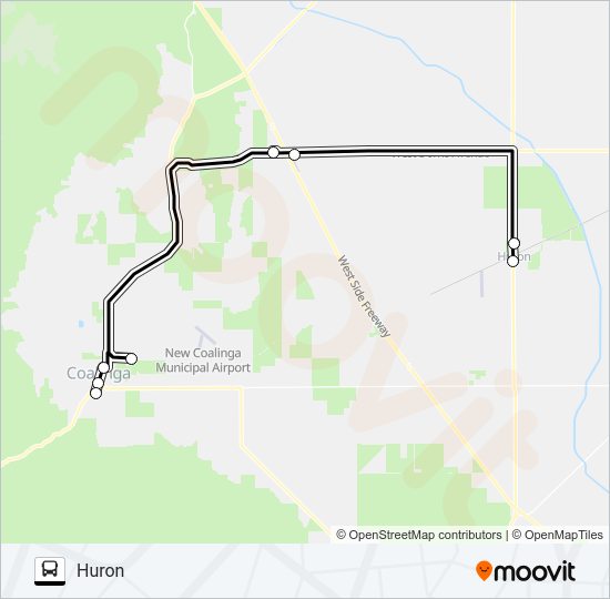 HURON TRANSIT Bus Line Map