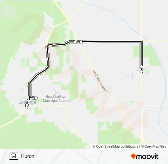 HURON TRANSIT Bus Line Map