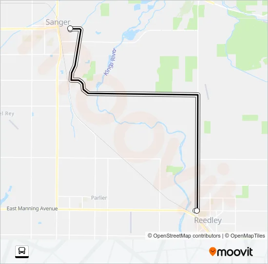 SANGER EXPRESS Bus Line Map