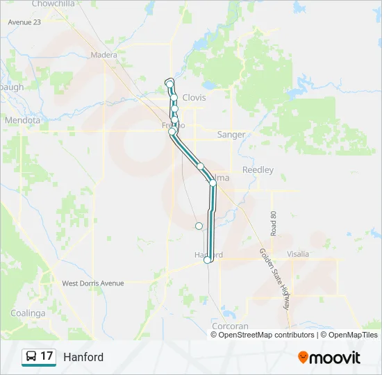 17 Bus Line Map