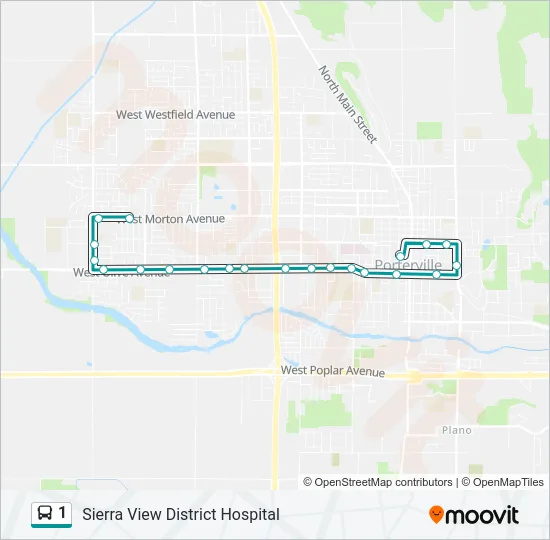 1 Bus Line Map