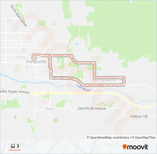 3 Bus Line Map
