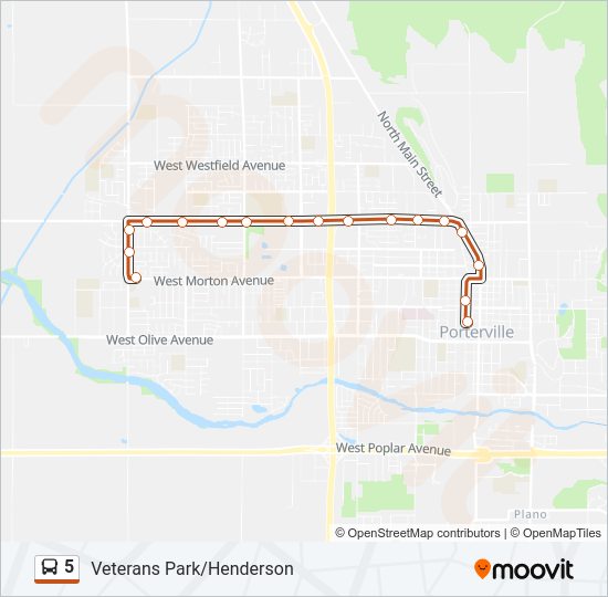 5 Bus Line Map