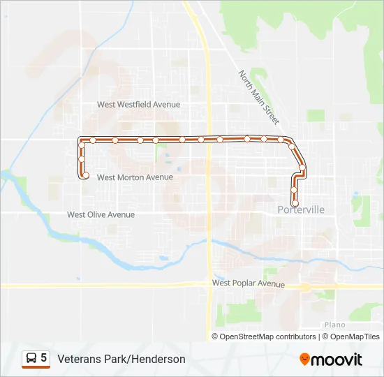 5 Bus Line Map