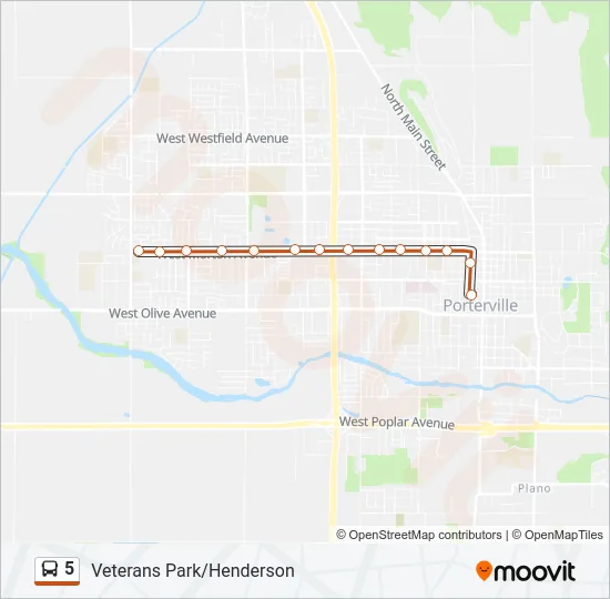 5 Bus Line Map