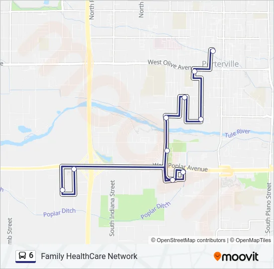 6 Bus Line Map