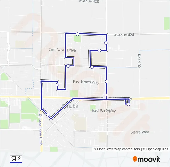 2 Bus Line Map