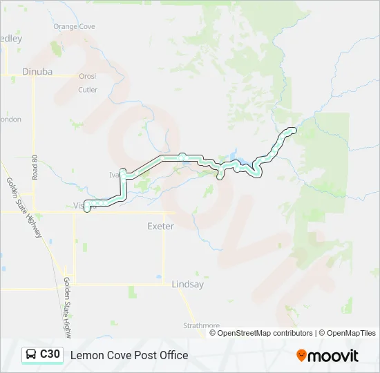 C30 Bus Line Map