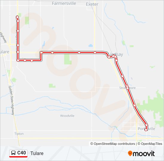 C40 Bus Line Map